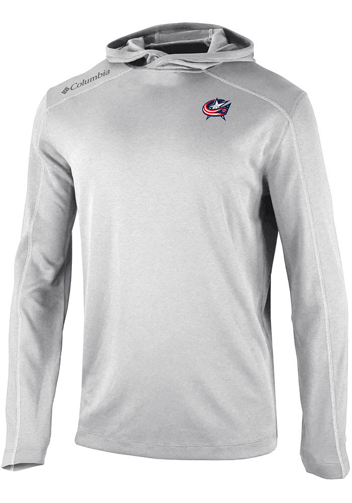 Columbia Columbus Blue Jackets Mens Heat Seal Omni Wick Shot Gun Long Sleeve Hoodie