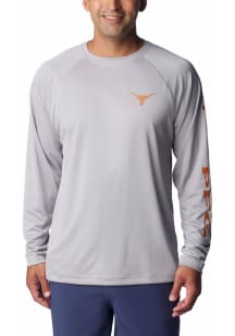 Columbia Texas Longhorns Grey Terminal Tackle Long Sleeve T-Shirt