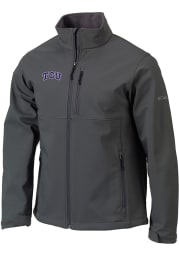 Columbia TCU Horned Frogs Mens Charcoal Ascender Heavyweight Jacket