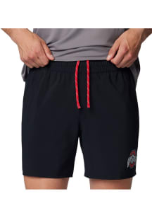 Mens Ohio State Buckeyes Black Columbia Terminal Roamer Shorts