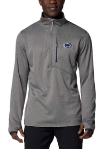 Mens Penn State Nittany Lions Grey Columbia Park View Qtr Zip Pullover