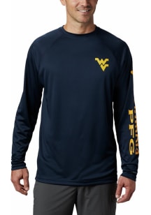 Columbia West Virginia Mountaineers Navy Blue Terminal Tackle Long Sleeve T-Shirt