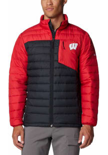 Columbia Wisconsin Badgers Mens Double Blitz Heavyweight Jacket - Red