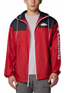 Columbia Arkansas Razorbacks Mens Cardinal Flash Challenger Light Weight Jacket