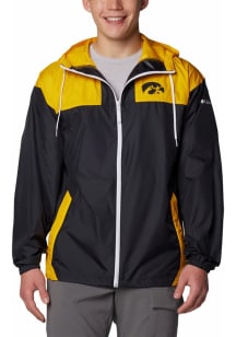 Mens Iowa Hawkeyes Black Columbia Flash Challenger Light Weight Jacket