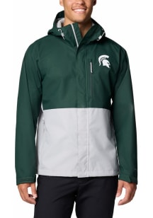 Mens Michigan State Spartans Green Columbia Field Bound Light Weight Jacket