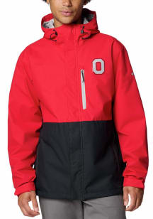 Mens Ohio State Buckeyes Red Columbia Field Bound Light Weight Jacket