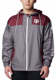 Columbia Texas A&amp;M Aggies Mens Grey Flash Challenger Light Weight Jacket