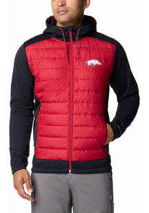 Columbia Arkansas Razorbacks Mens Black Out-Shield Medium Weight Jacket