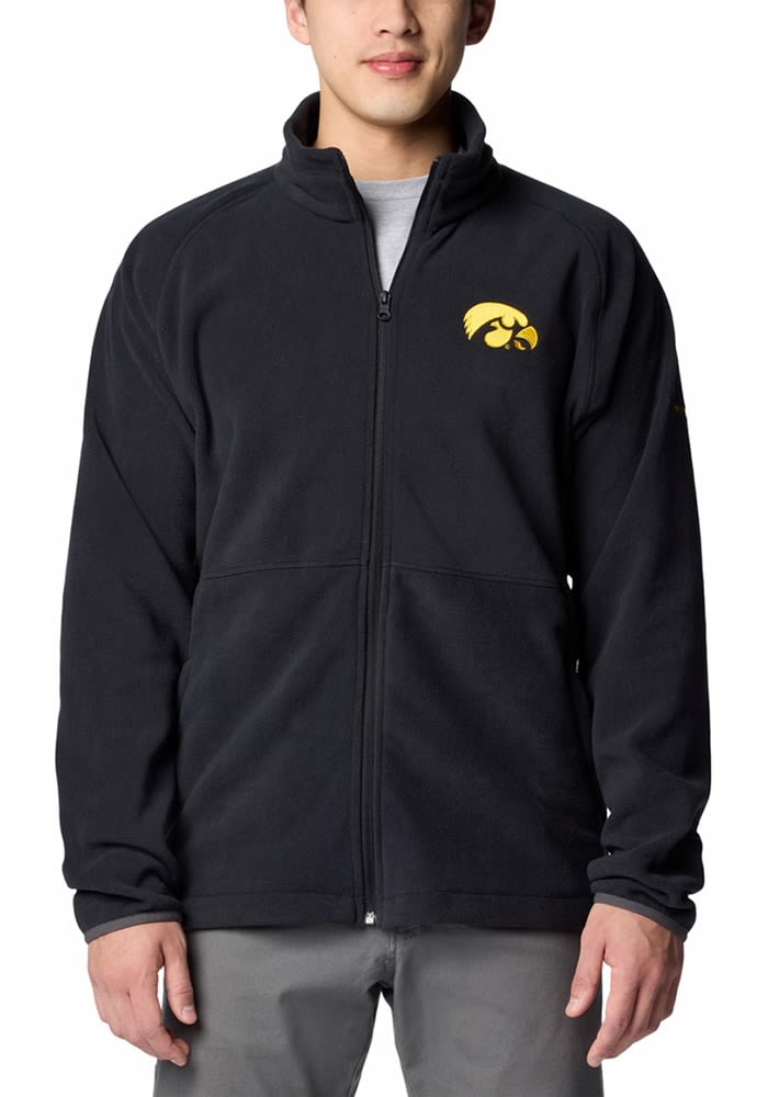 Mens Iowa Hawkeyes Black Columbia Flanker IV Medium Weight Jacket