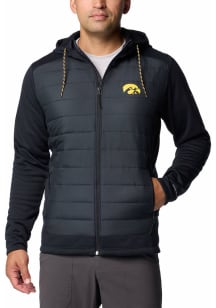 Mens Iowa Hawkeyes Black Columbia Out-Shield Medium Weight Jacket