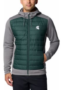 Mens Michigan State Spartans Grey Columbia Out-Shield Medium Weight Jacket