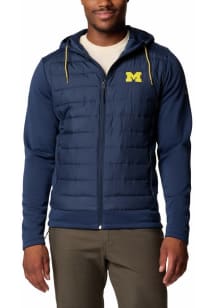 Mens Michigan Wolverines Navy Blue Columbia Out-Shield Medium Weight Jacket