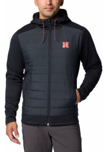 Mens Nebraska Cornhuskers Black Columbia Out-Shield Medium Weight Jacket