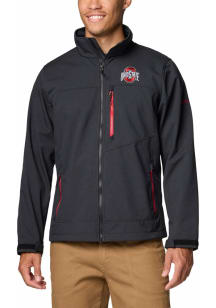 Mens Ohio State Buckeyes Black Columbia Ascender III Medium Weight Jacket