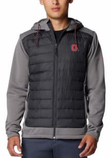 Mens Ohio State Buckeyes Grey Columbia Out-Shield Medium Weight Jacket