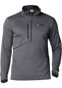 Columbia Utah Hockey Club Mens Black Heat Seal Park View Fleece Half Zip Pullover Long Sleeve Qtr..
