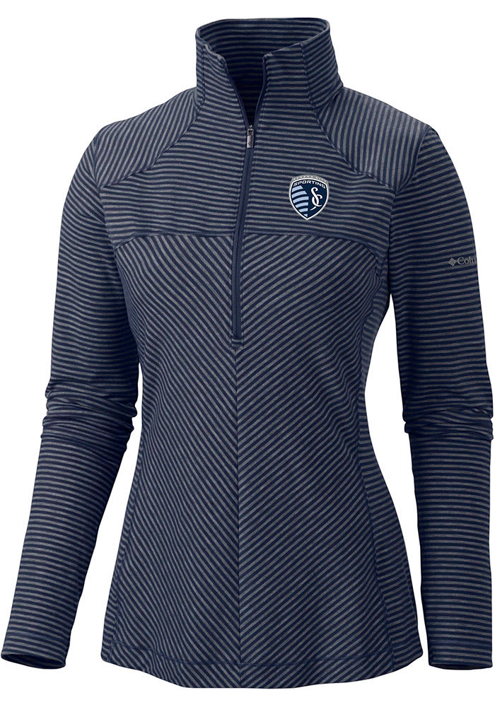 Columbia Sporting Kansas City Womens Navy Blue First Layer 1/4 Zip Pullover