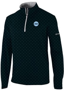 Columbia Utah Hockey Club Mens Black Heat Seal Printed Wickham Hills Pullover Long Sleeve Qtr Zip..