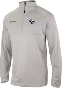 Columbia Utah Hockey Club Mens Grey Heat Seal Omni Wick Rockin It Long Sleeve Qtr Zip Pullover