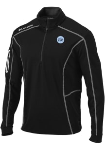 Columbia Utah Hockey Club Mens Black Heat Seal Omni Wick Shotgun Long Sleeve Qtr Zip Pullover