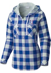 Columbia Texas Rangers Womens Times Two Long Sleeve Blue Dress Shirt