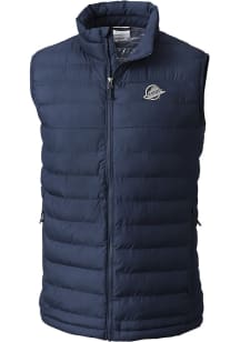 Columbia Vancouver Canucks Mens Navy Blue Heat Seal Powder Lite Vest Sleeveless Jacket