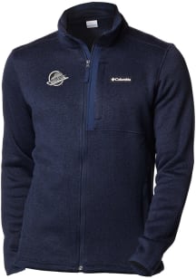 Columbia Vancouver Canucks Mens Navy Blue Heat Seal Sweater Weather Medium Weight Jacket