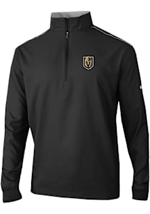 Columbia Vegas Golden Knights Mens Black Heat Seal Bogey's Paradise Long Sleeve Qtr Zip Pullover