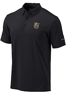Columbia Vegas Golden Knights Mens Black Heat Seal Omni Wick Drive Short Sleeve Polo