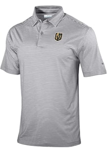 Columbia Vegas Golden Knights Mens Grey Heat Seal Golden Hills Polo Short Sleeve Polo