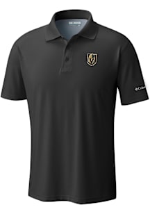 Columbia Vegas Golden Knights Mens Black Heat Seal Low Drag Offshore Polo Short Sleeve Polo