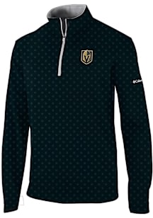 Columbia Vegas Golden Knights Mens Black Heat Seal Printed Wickham Hills Pullover Long Sleeve Qtr..