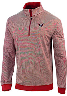 Columbia Washington Capitals Mens Red Heat Seal Omni Wick Even Lie Long Sleeve Qtr Zip Pullover