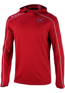 Columbia Washington Capitals Mens Red Heat Seal Omni Wick Shot Gun Long Sleeve Hoodie
