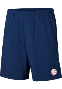 Columbia New York Yankees Mens Navy Blue Heat Seal Backcast Shorts