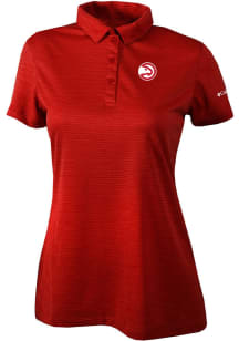 Columbia Atlanta Hawks Womens Red Heat Seal Set II Short Sleeve Polo Shirt