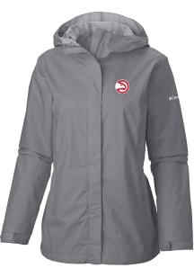 Columbia Atlanta Hawks Womens Grey Heat Seal Arcadia II Full Zip Jacket Light Weight Jacket