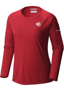 Columbia Atlanta Hawks Womens Red Heat Seal Tidal LS Tee