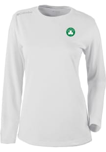 Columbia Boston Celtics Womens White Heat Seal Omni Wick Shot Gun Long Sleeve T-Shirt