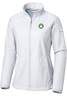 Columbia Boston Celtics Womens Grey Heat Seal Kruser Ridge Light Weight Jacket