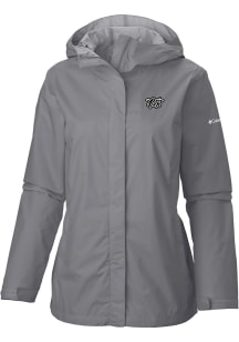 Columbia Brooklyn Nets Womens Grey Heat Seal Arcadia II Full Zip Jacket Light Weight Jacket