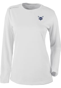 Columbia Charlotte Hornets Womens White Heat Seal Omni Wick Shot Gun Long Sleeve T-Shirt