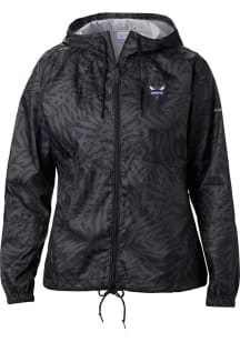 Columbia Charlotte Hornets Womens Black Heat Seal Flash Forward Light Weight Jacket