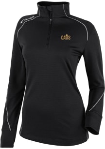 Columbia Cleveland Cavaliers Womens Black Heat Seal Omni Wick Shotgun 2.0 Qtr Zip