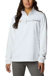 Columbia Cleveland Cavaliers Womens White Heat Seal Skiff Guide Fleece Qtr Zip