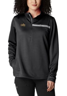 Columbia Cleveland Cavaliers Womens Black Heat Seal Skiff Guide Fleece Qtr Zip