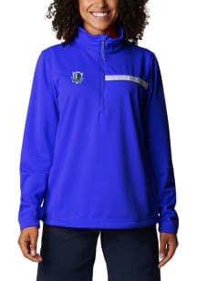 Columbia Dallas Mavericks Womens Blue Heat Seal Skiff Guide Fleece Qtr Zip