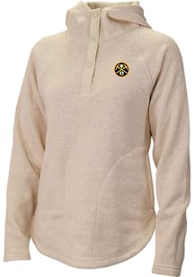 Columbia Denver Nuggets Womens Tan Heat Seal Sweater Weather Pullover Hooded Sweatshirt