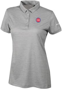 Columbia Detroit Pistons Womens Grey Heat Seal Set II Short Sleeve Polo Shirt